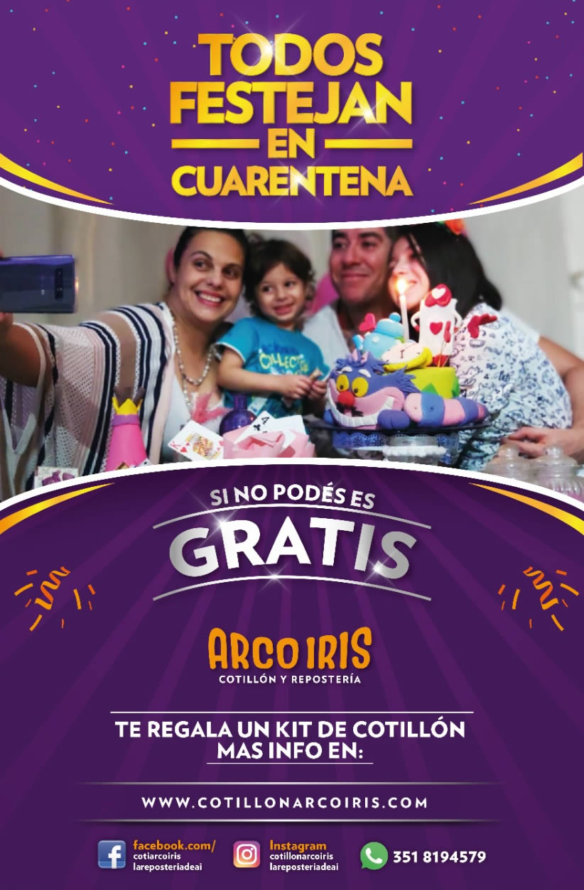 Todos Festejan en Cuarentena con Cotillón Arco iris