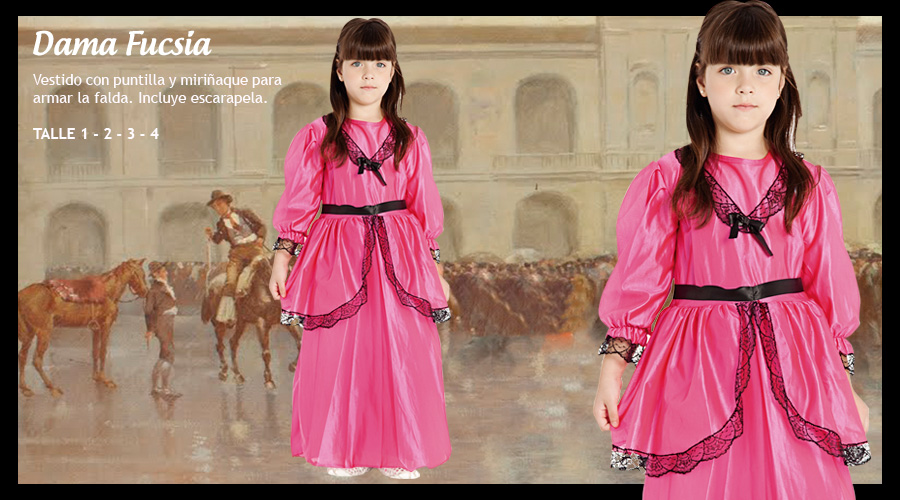 DISFRAZ DE DAMA FUCSIA