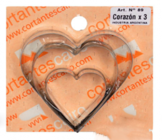 CORTANTE CORAZON INTERMEDIO X3