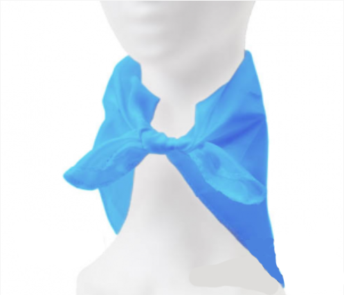 Pañuelo Cuadrado Tela Celeste y Blanco - Patrio
