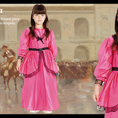 DISFRAZ DE DAMA FUCSIA
