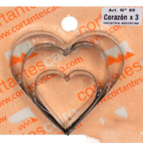 CORTANTE CORAZON INTERMEDIO X3