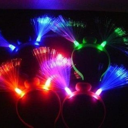Lumi Vincha c/Fibra Optica