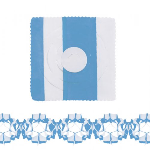 Guirnalda Cuadrada Celeste y Blanca - Patrio